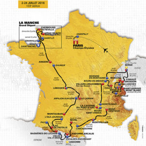 Tour de France route map